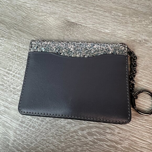 COACH Glitter Key Ring Card Case - Picture 3 of 5